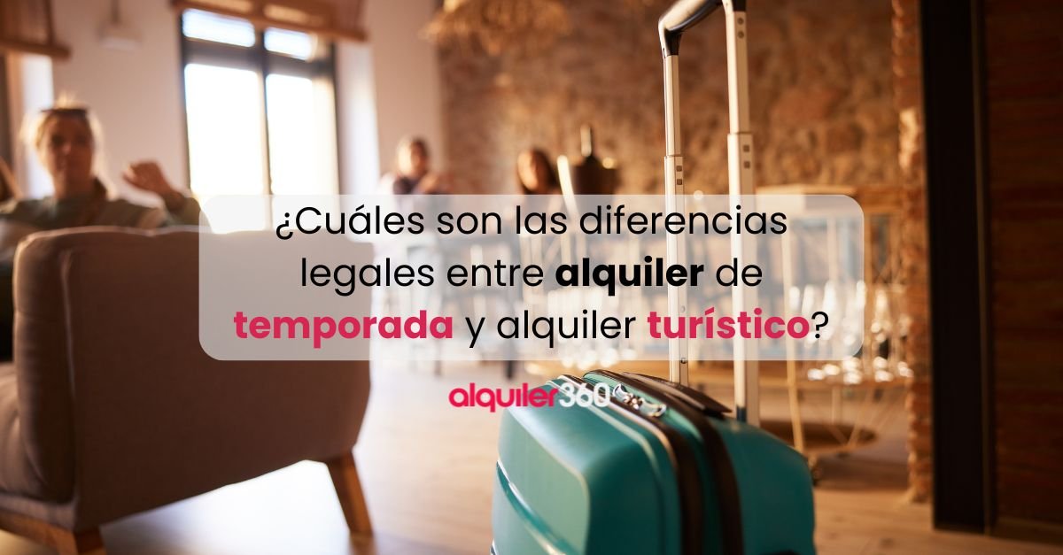Imagen de dos viviendas: una con un contrato de alquiler firmado para temporada, y otra con turistas entrando. Representa las diferencias legales entre ambas modalidades.