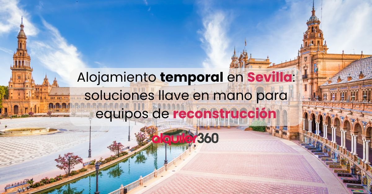 Imagen de un equipo de reconstrucción descansando en un apartamento moderno y completamente equipado, con vistas a Sevilla